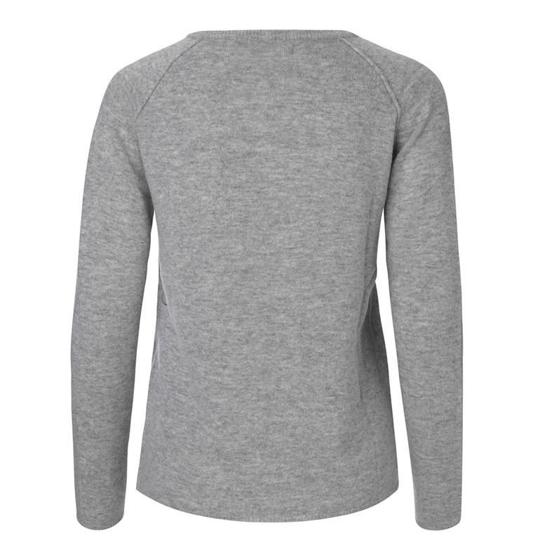 Uld & Kashmir Pullover, Light Grey Melange